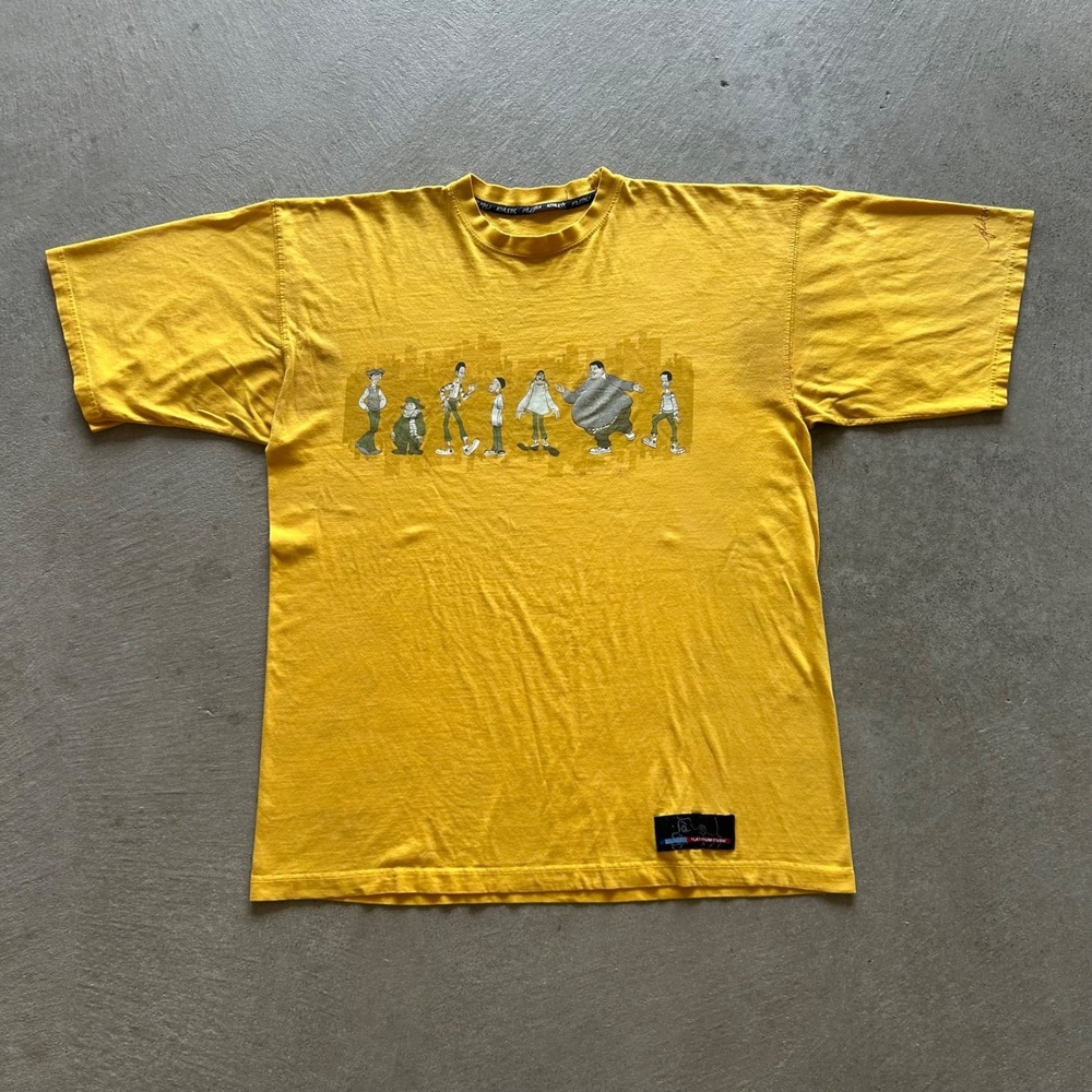 Vintage Fubu Fat Albert Shirt Size XXL Yellow Y2K Cosby Kids Platinum Streetwear